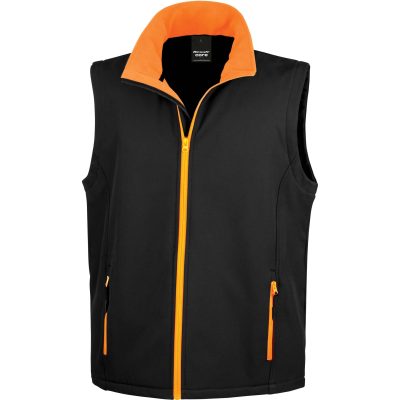 Bodywarmer softshell homme noir/orange