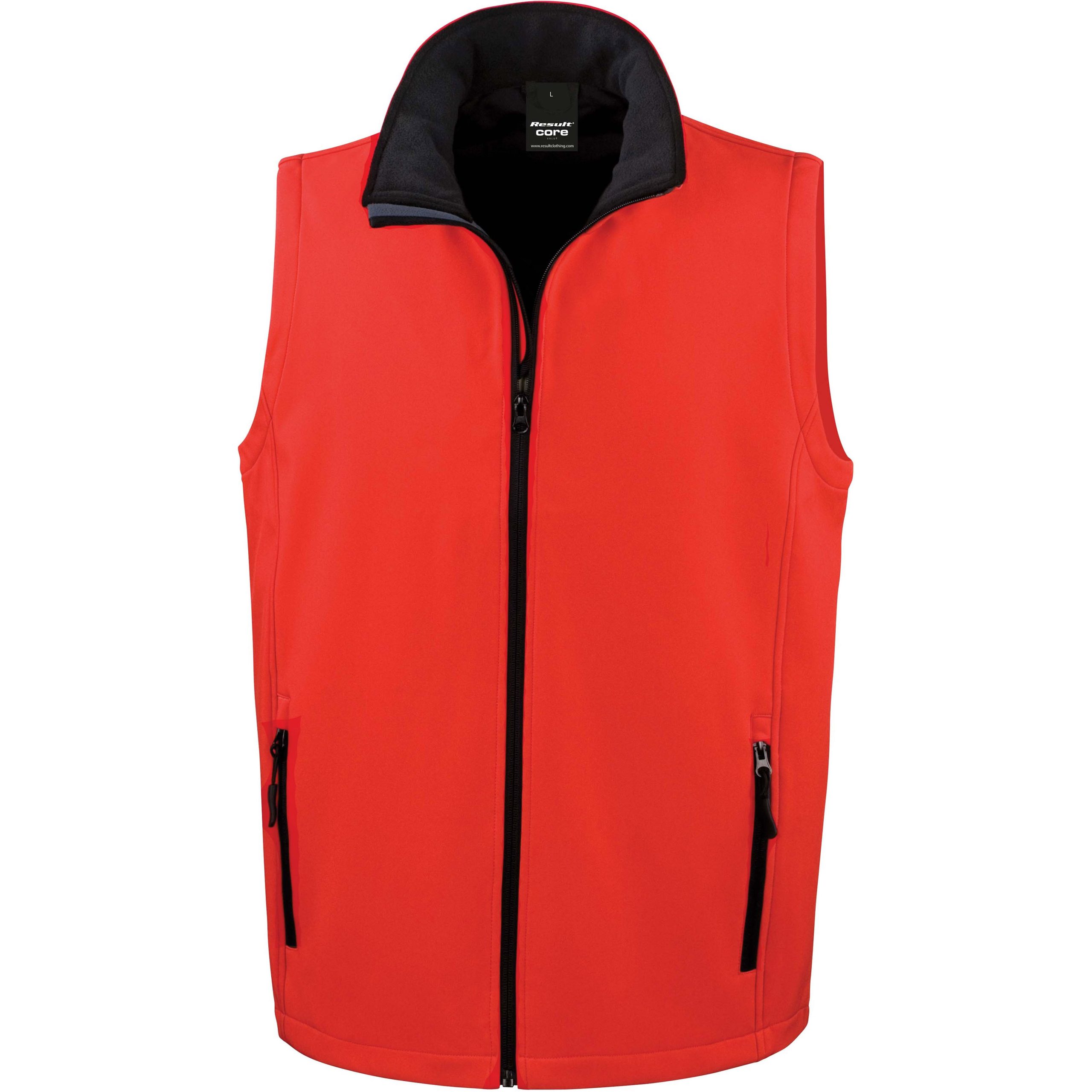 Bodywarmer softshell homme rouge