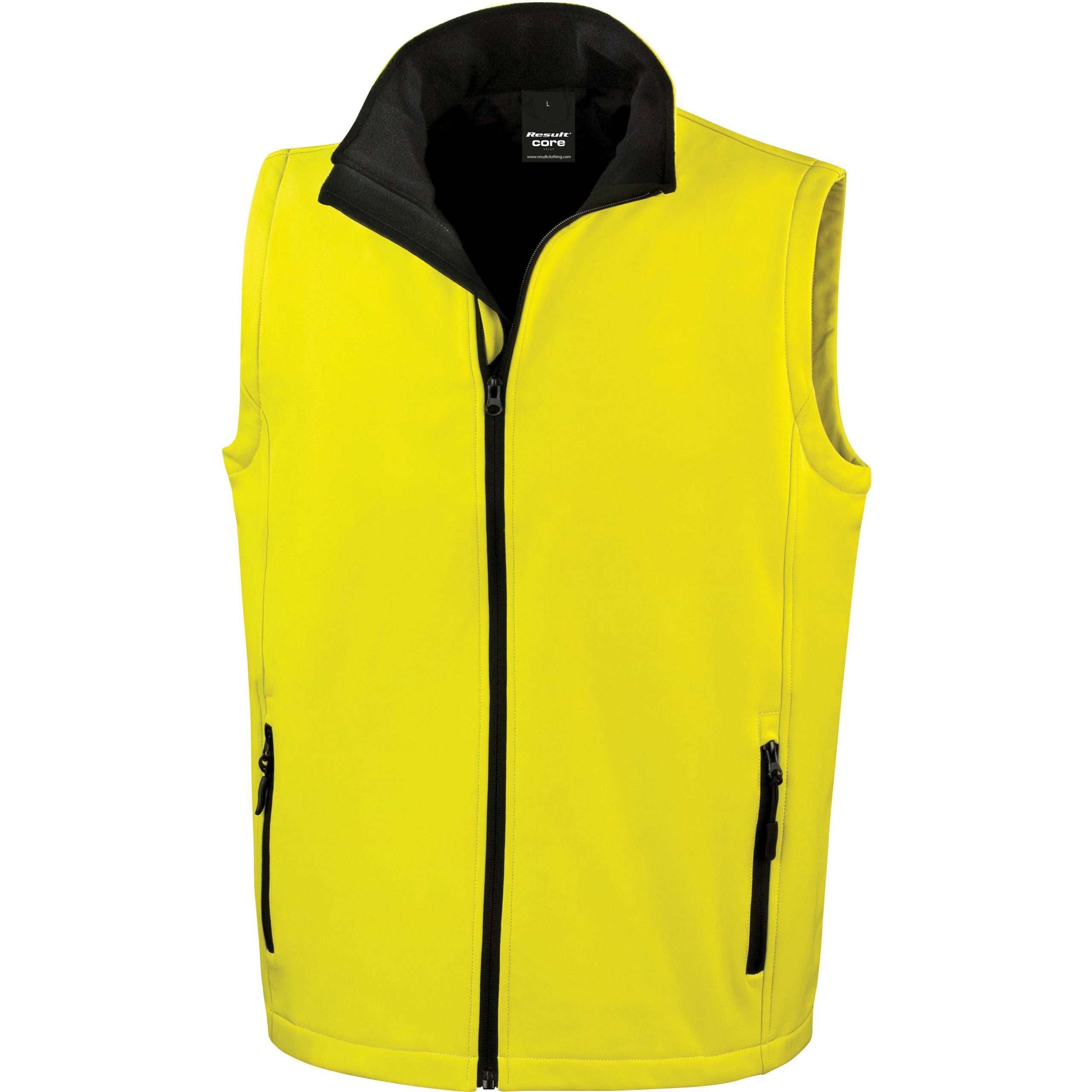 Bodywarmer softshell homme jaune