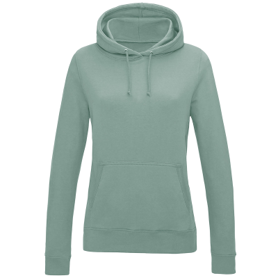 Sweat à capuche femme vert dusty