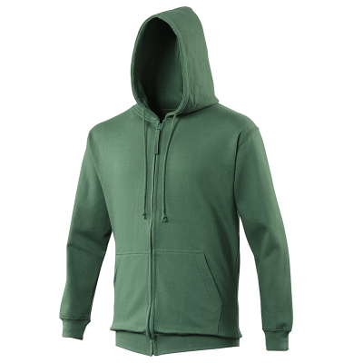 Sweat à capuche zippé homme vert bouteille