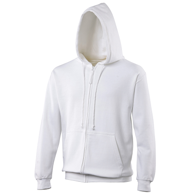 Sweat à capuche zippé homme blanc