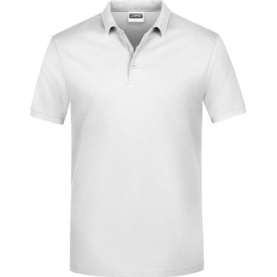 Polo homme 3 boutons blanc