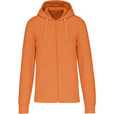 Sweat zippé écoresponsable homme orange clair