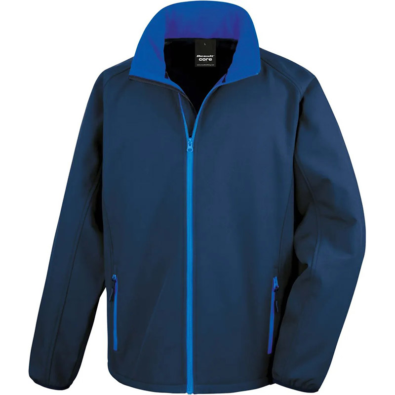 Veste softshell Homme bleu marine extérieur bleu royal intérieur