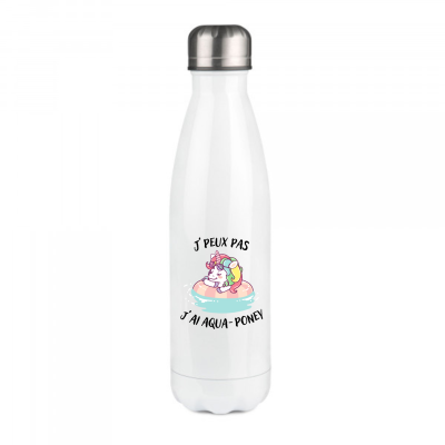 Gourde humour isotherme 500ml – "Aqua-poney"
