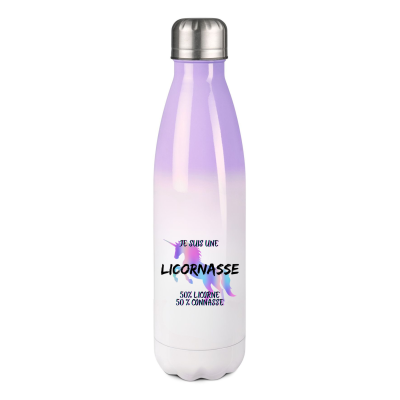 Gourde humour isotherme 500 ml “Je suis une Licornasse”